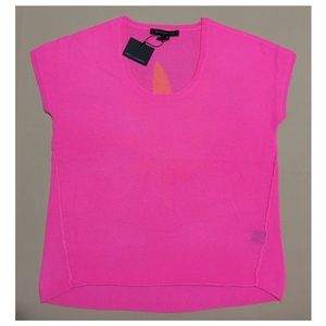 Skull Cashmere Hot Pink cap sleeve sweater